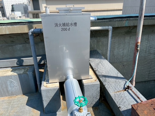 屋内消火専用補給水槽交換工事