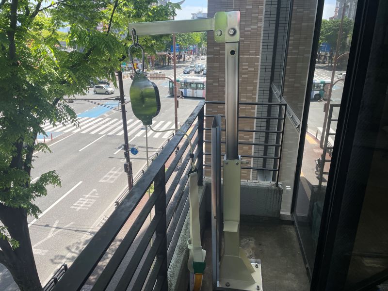 完全自社施工！　緩降機の更新！